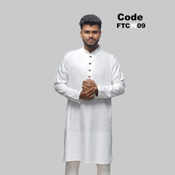 প্রিমিয়াম চিনিগুড়া সলিড পাঞ্জাবি/ কালার > White